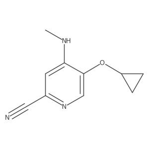 5-Cyclopropoxy-4-(methylamino)picolinonitrile结构式