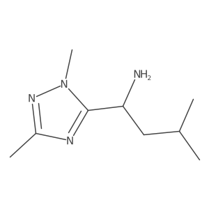 1-(dimethyl-1H-1,2,4-triazol-5-yl)-3-methylbutan-1-amine Structure