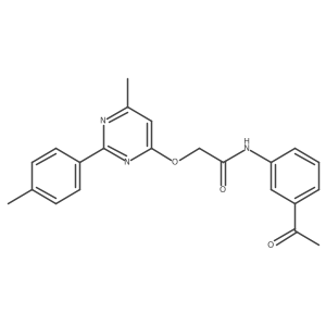 N-(3-acetylphenyl)-2-((6-methyl-2-(p-tolyl)pyrimidin-4-yl)oxy)acetamide Structure