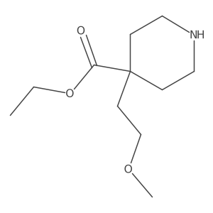 4-(2-Methoxy-ethyl)-piperidine-4-carboxylic acid ethyl ester结构式