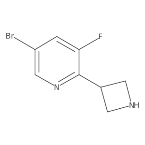 2-(Azetidin-3-yl)-5-bromo-3-fluoropyridine结构式