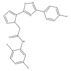 N-(2,5-difluorophenyl)-2-{2-[3-(4-fluorophenyl)-1,2,4-oxadiazol-5-yl]-1H-pyrrol-1-yl}acetamide结构式