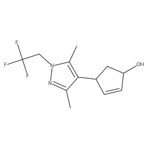 (1S,4R)-4-(3,5-dimethyl-1-(2,2,2-trifluoroethyl)-1H-pyrazol-4-yl)cyclopent-2-enol Structure