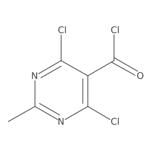 4,6-Dichloro-2-methylpyrimidine-5-carbonyl chloride结构式