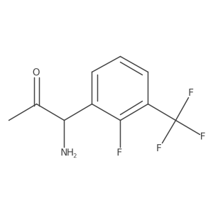 1-Amino-1-[2-fluoro-3-(trifluoromethyl)phenyl]acetone Structure