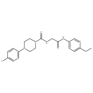 4-(4-fluorophenyl)-N-{2-[(6-methoxypyridin-3-yl)amino]-2-oxoethyl}piperazine-1-carboxamide Structure