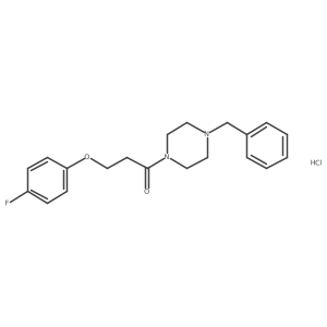 1-(4-Benzylpiperazin-1-yl)-3-(4-fluorophenoxy)propan-1-one hydrochloride结构式