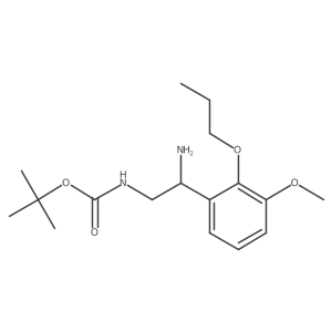 Carbamic acid, N-[2-amino-2-(3-methoxy-2-propoxyphenyl)ethyl]-, 1,1-dimethylethyl ester结构式