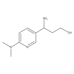 3-Amino-3-[6-(dimethylamino)pyridin-3-yl]propan-1-ol结构式