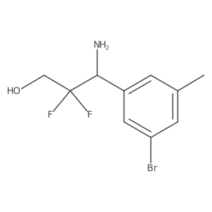 3-Amino-3-(3-bromo-5-methylphenyl)-2,2-difluoropropan-1-ol结构式