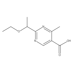 2-(1-Ethoxyethyl)-4-methylpyrimidine-5-carboxylic acid Structure