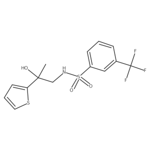 N-(2-hydroxy-2-(thiophen-2-yl)propyl)-3-(trifluoromethyl)benzenesulfonamide Structure
