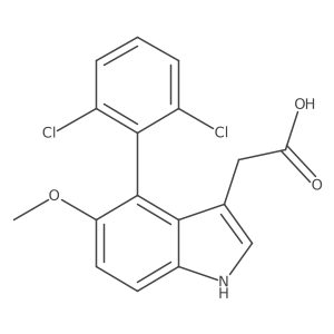 2-(4-(2,6-Dichlorophenyl)-5-methoxy-1H-indol-3-yl)acetic acid结构式