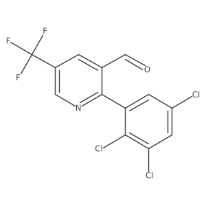 2-(2,3,5-Trichlorophenyl)-5-(trifluoromethyl)nicotinaldehyde Structure