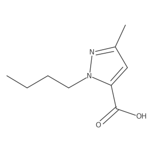 1-Butyl-3-methyl-1H-pyrazole-5-carboxylic acid Structure