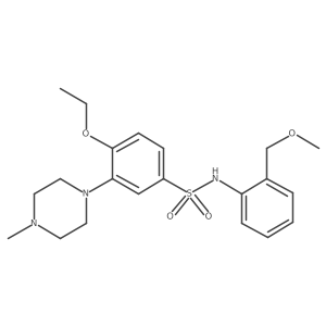 Benzenesulfonamide, 4-ethoxy-N-[2-(methoxymethyl)phenyl]-3-(4-methyl-1-piperazinyl)-结构式