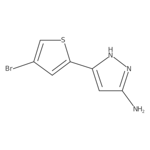 5-(4-bromothiophen-2-yl)-1H-pyrazol-3-amine结构式