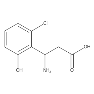 3-Amino-3-(2-chloro-6-hydroxyphenyl)propanoic acid结构式