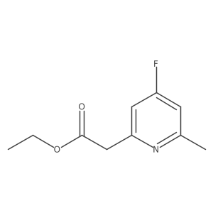 Ethyl 4-fluoro-2-methylpyridine-6-acetate Structure