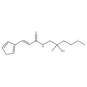 (E)-N-(2-hydroxy-2-methyl-4-(methylthio)butyl)-3-(thiophen-3-yl)acrylamide Structure