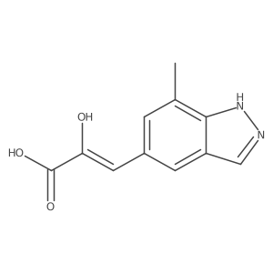(2E)-2-Hydroxy-3-(7-methyl-1H-indazol-5-yl)-2-propenoic acid结构式