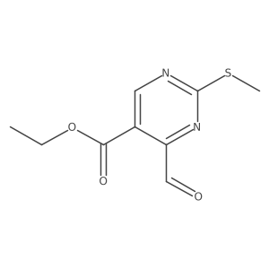 Ethyl 4-formyl-2-(methylthio)pyrimidine-5-carboxylate Structure