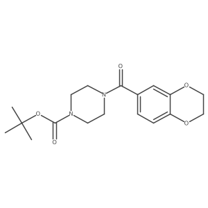 CC(C)(C)OC(=O)N1CCN(C(=O)c2ccc3c(c2)OCCO3)CC1结构式