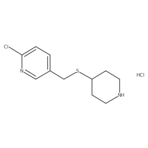 2-Chloro-5-((piperidin-4-ylthio)methyl)pyridine hydrochloride Structure