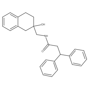 N-((2-hydroxy-1,2,3,4-tetrahydronaphthalen-2-yl)methyl)-3,3-diphenylpropanamide结构式