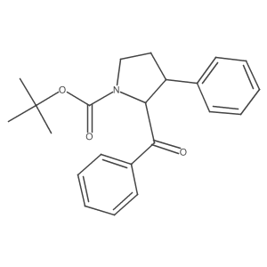tert-Butyl 2-benzoyl-3-phenyl-1-pyrrolidinecarboxylate Structure