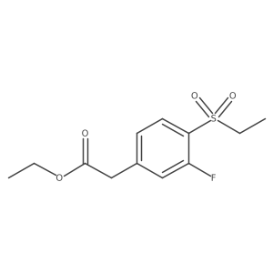 Ethyl 2-(4-ethylsulfonyl-3-fluorophenyl)acetate结构式
