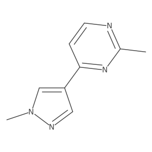 2-methyl-4-(1-methyl-1H-pyrazol-4-yl)pyrimidine Structure