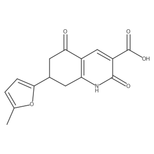 7-(5-Methyl-2-furyl)-2,5-dioxo-1,2,5,6,7,8-hexahydroquinoline-3-carboxylic acid Structure