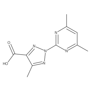 2-(4,6-Dimethylpyrimidin-2-yl)-5-methyl-2H-1,2,3-triazole-4-carboxylic acid结构式