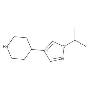 4-(1-isopropyl-1H-pyrazol-4-yl)piperidine结构式