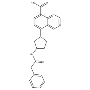 5-[3-[(2-Phenylacetyl)amino]-1-pyrrolidinyl]-8-quinazolinecarboxamide Structure