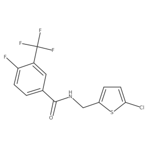 Benzamide, N-[(5-chloro-2-thienyl)methyl]-4-fluoro-3-(trifluoromethyl)- Structure