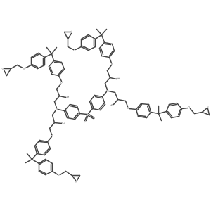 2-Propanol, 1,1',1'',1'''-(sulfonylbis(4,1-phenylenenitrilo))tetrakis(3-(4-(1-methyl-1-(4-(oxiranylmethoxy)phenyl)ethyl)phenoxy)- Structure