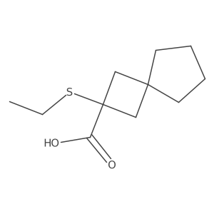 2-(Ethylsulfanyl)spiro[3.4]octane-2-carboxylic acid Structure