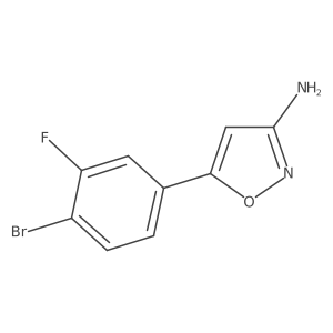 5-(4-Bromo-3-fluorophenyl)isoxazol-3-amine结构式