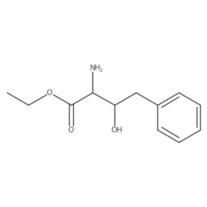 Ethyl 2-amino-3-hydroxy-4-phenylbutanoate结构式