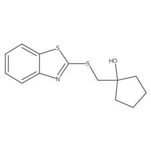 1-[(1,3-Benzothiazol-2-ylsulfanyl)methyl]cyclopentan-1-ol结构式