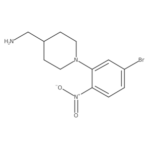 [1-(5-Bromo-2-nitrophenyl)piperidin-4-yl]methanamine Structure