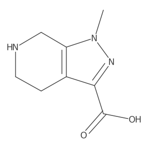 1-Methyl-1H,4H,5H,6H,7H-pyrazolo[3,4-c]pyridine-3-carboxylic acid结构式