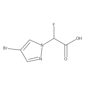 2-(4-bromo-1H-pyrazol-1-yl)-2-fluoroacetic acid结构式