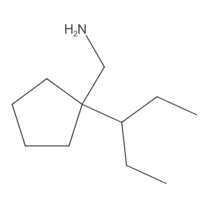 [1-(Pentan-3-yl)cyclopentyl]methanamine结构式