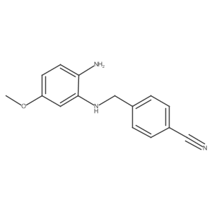 4-(((2-Amino-5-methoxyphenyl)amino)methyl)benzonitrile结构式