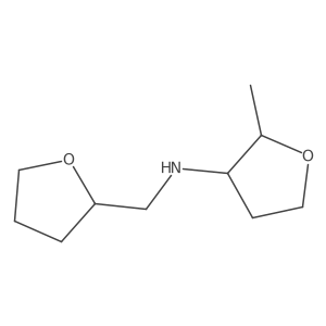 2-Methyl-N-((tetrahydrofuran-2-yl)methyl)tetrahydrofuran-3-amine结构式