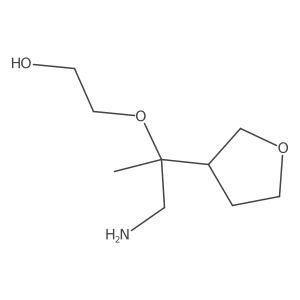 2-{[1-Amino-2-(oxolan-3-yl)propan-2-yl]oxy}ethan-1-ol Structure