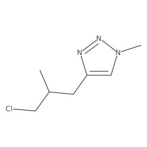 4-(3-Chloro-2-methylpropyl)-1-methyl-1H-1,2,3-triazole结构式
